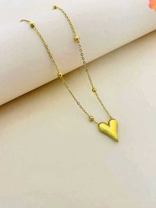 Gold Heart Pendant Necklace