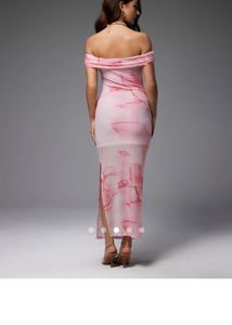 Pink Marble Bodycon Dress