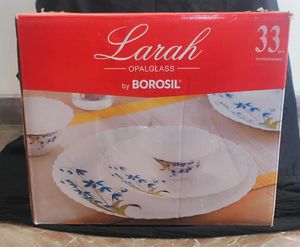 Larah by Borosil Opalglass 33 pcs Dinnerware Set