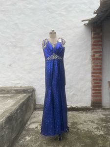 Stunning Royal Blue Sequin Gown
