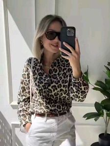 Leopard Print Button-Up Shirt