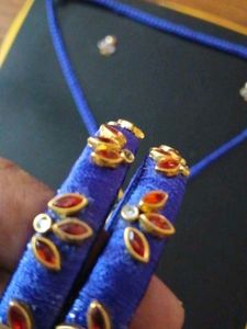 Blue Necklace, Earrings &amp; Bangles Set