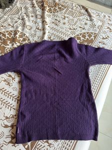 Purple Knit Top - Casual Style