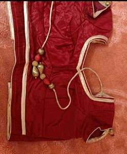 Elegant Red Velvet Blouse