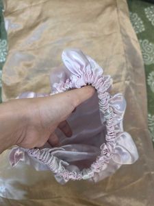 MINISO Bear sleepmask And Satin Sleep Bonnet COMBO