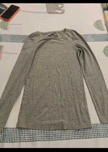Grey Long Sleeve Top