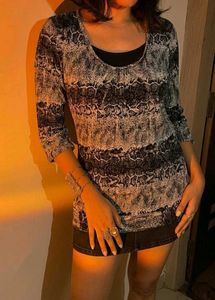 y2k vintage Animal Print Top