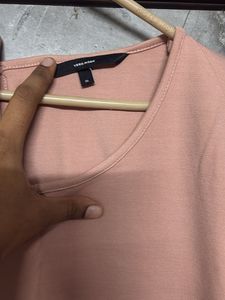 Vero Moda Peach A-Line Cap-Sleeve Dress