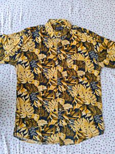 Tropical Leaf Print Short Sleeve Shirt