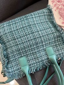Turquoise Woven Bag