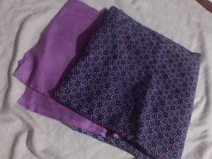 Purple Geometric Print Kurta Set
