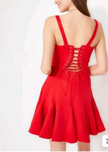 Stunning Red Fit and Flare Dress by Trendyol