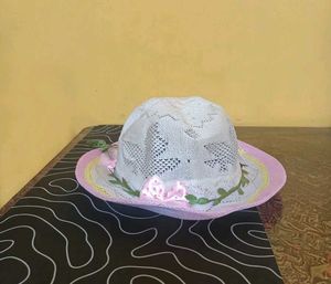 Charming Straw Hat with Floral Accents