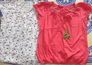 combo of 2 Tops - Pink & Floral