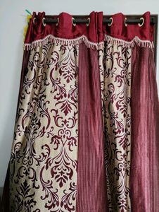 Door Curtains-4  Dark Red Like maroon
