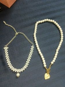 Elegant Pearl Necklace Set of 2