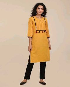 Karigari Yellow Striped Kurta