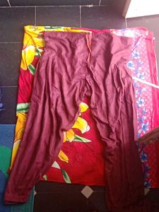 Maroon Kurta Set with Gold Embroidery