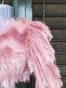 🌷Pink Fluffy Zigzag Dress🌷