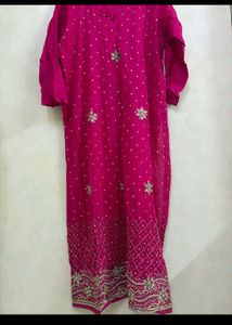 Beautiful Pink Embroidered Saree