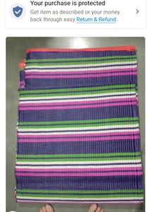 Striped Beach Mat Plastic