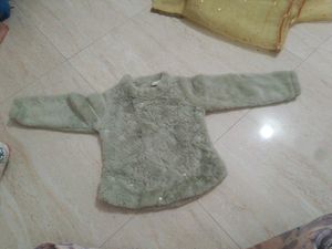 🧸 Cute Girls Mint Green Fuzzy Winter Top | Full S
