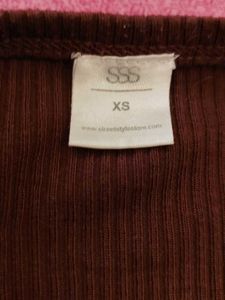brown crop top xs street style store