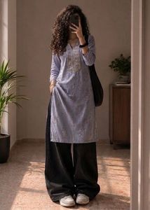 Light Purple Printed Kurta