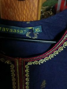Embroidered Blue Kurta