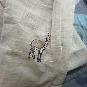 Embroidered dress material with Deer Motif