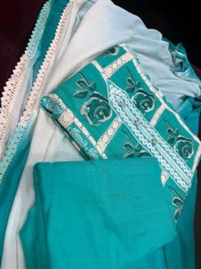 Elegant Rose Embroidered Kurta Set