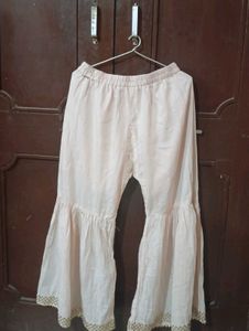 Cream Sharara Pants
