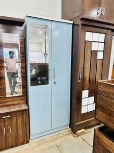 Light Blue Two-Door Wardrobe