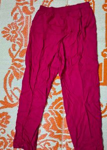 Pink Straight Pant + Golden Dupatta