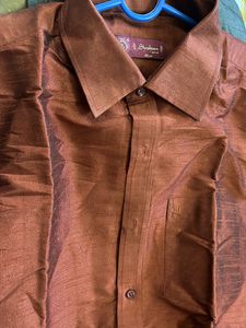 Maroon Silk Shirt