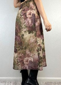 Vintage Floral Maxi Skirt