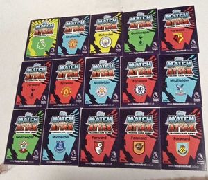 gold foil football cards match attax