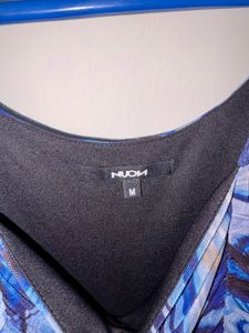 Blue Swirl Print Mini Dress