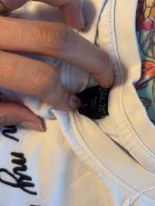 White Graphic Crop Top