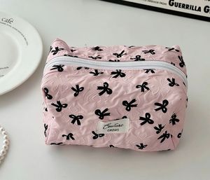 Cute Pink Bow Cosmetic Bag