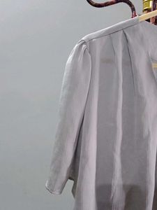 Stylish Grey Wrap Top