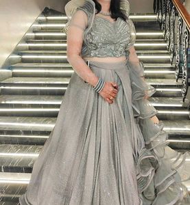 Sparkling Grey Lehenga Choli