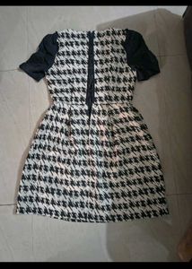 Houndstooth Print Dress