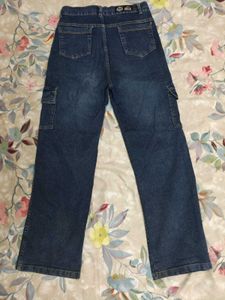 blue denim cargo jeans ☁️