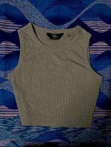 Ribbed Sleeveless Crop Top