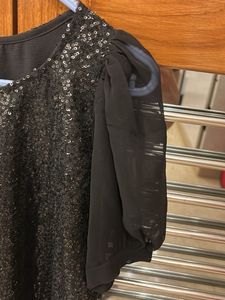 Sparkly Black Mini Dress