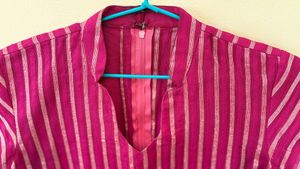 Ethnic Striped Crop Top