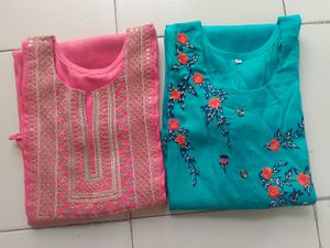 (COMBO SET) of Beautiful Embroidered Kurtas