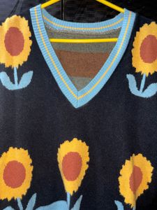 Sunflower Knit Vest