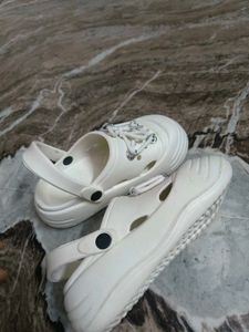 White Croc-style Shoes
